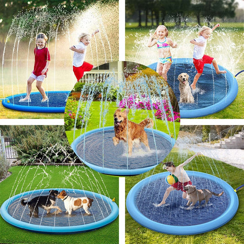 Inflatable Dog Sprinkler Pad Pet Swimming Pool