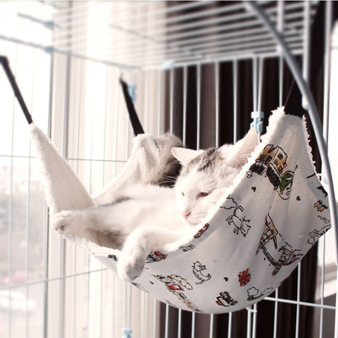 Cat Hammock Hanging Nest Cat Cage Supplies Polyester Material Plus Cotton Imitation Cashmere Washable